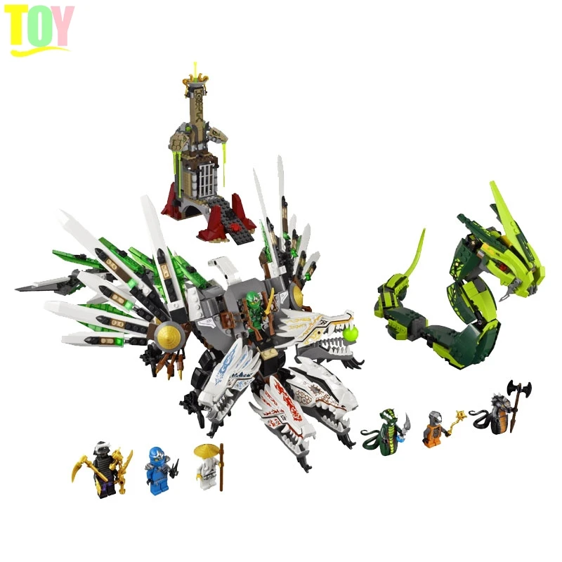 

959Pcs Legoing Ninja: Masters of Spinjitzu Epic Dragon Battle & Dinosaur Building Blocks Toys for Children Legoings Juguetes TOY