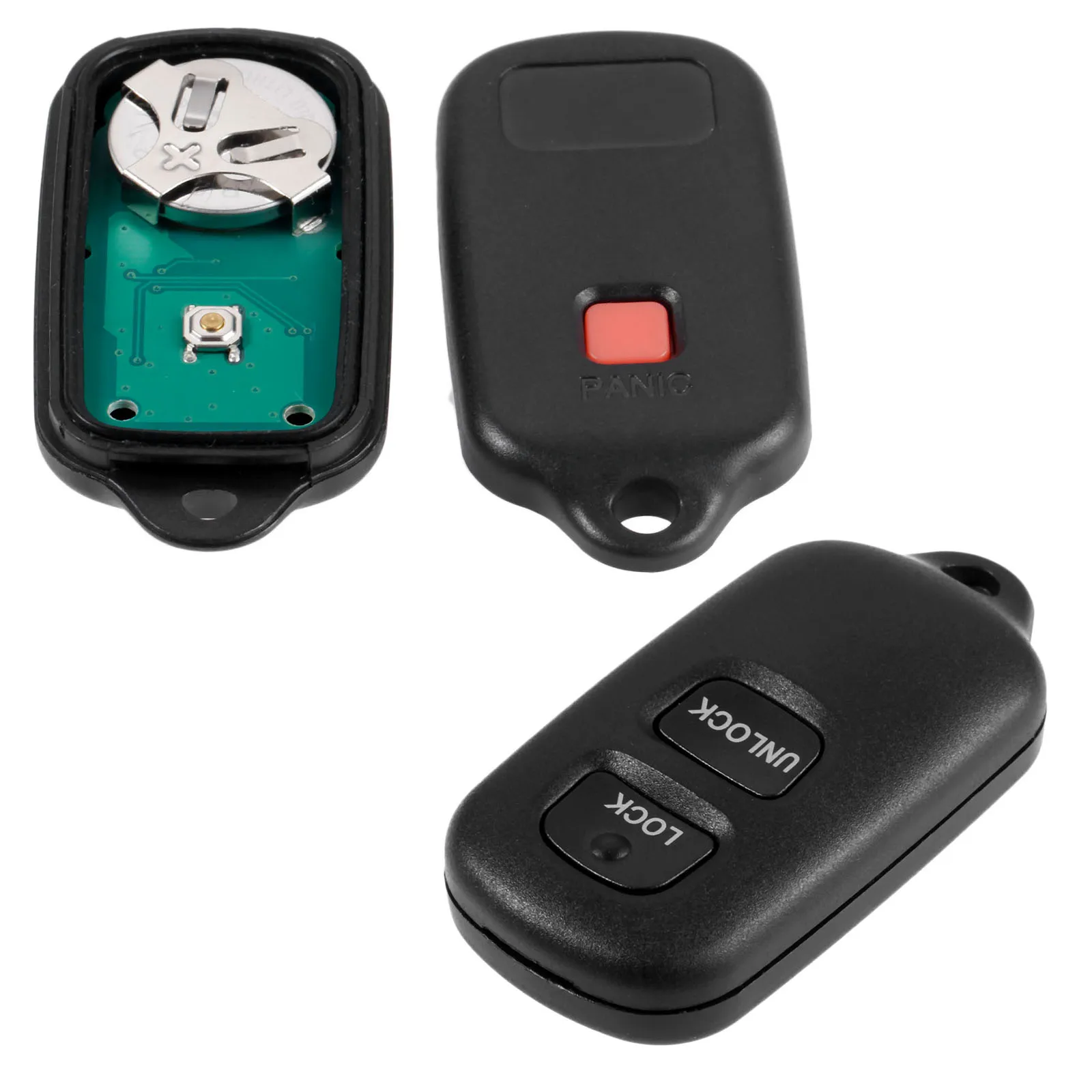

Yetaha 2Pcs Keyless Remote Key Fob For Scion Toyota RAV4 Highlander Celica FJ Cruiser Prius Tacoma 3 Buttons 315MHZ Car Remtekey