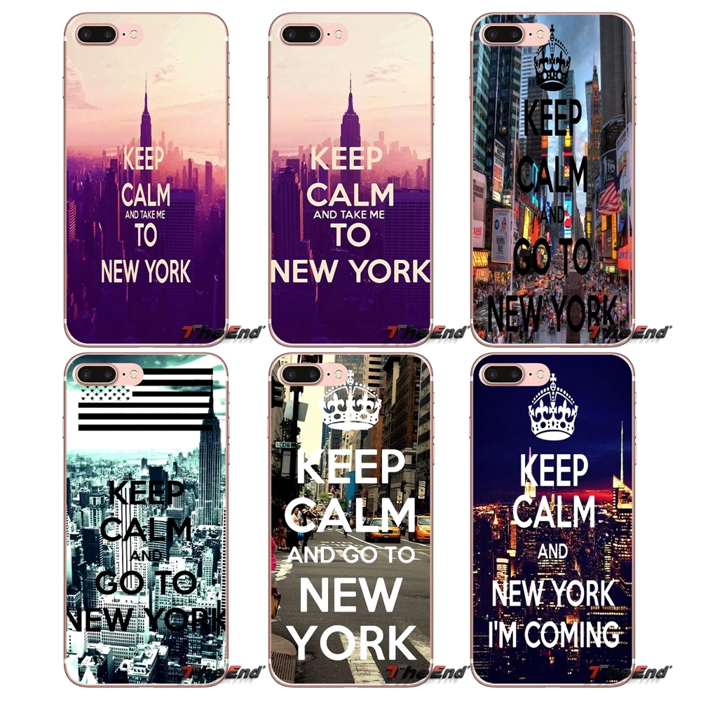 Чехол для Телефона iPhone X 4 4S 5 5S 5C SE 6 6S 7 8 Plus Samsung Galaxy J1 J3 J5 J7 A3 A5 2016 2017 Keep Calm and go to New York NY