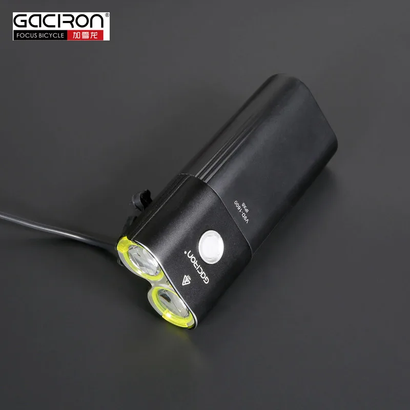 Flash Deal Gaciron V9D Bicycle Headlight Dual Chips Super Bright Bike L2 LED Lamp Front Lamp 1600Lumens Internal Battery USB Charge 4