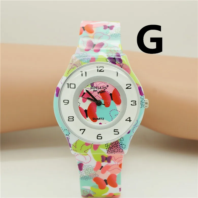 Новое поступление Детские тонкие граффити ремешок наручные часы с героями из мультфильмов женское продвижение платье подарок красочные водонепроницаемые El наручные часы