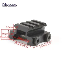 2 шт 1/" 3-слотовый низкая Riser Вивер Picatinny кронштейн для прицела крепление рельса 20 мм Базовый адаптер винтовка пистолет пневматическая винтовка пистолет охота