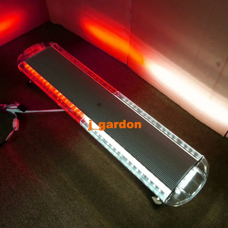 72 LED Emergency Beacon Red/White Light Warning LightBar Wrecker Beacon
