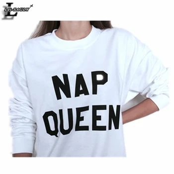 

High Quality NAP QUEEN Sweatshirt Women Casual Long Sleeve Hoodie Black Tops Kpop Style Hoodies Autumn Harajuku Tracksuit H1127