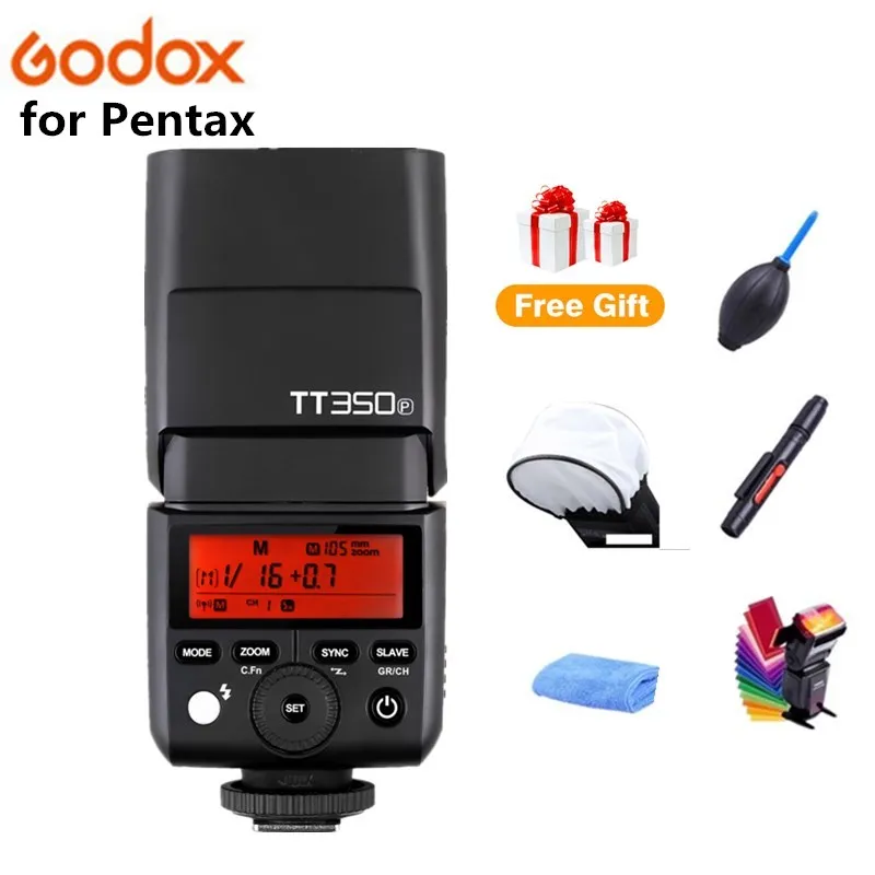 

GODOX TT350P Thinklite 2.4G HSS 1 / 8000s TTL GN36 Camera Flash Speedlite for PENTAX 645Z K-3II K-1 KP K-50 K-S2 K70 Camera