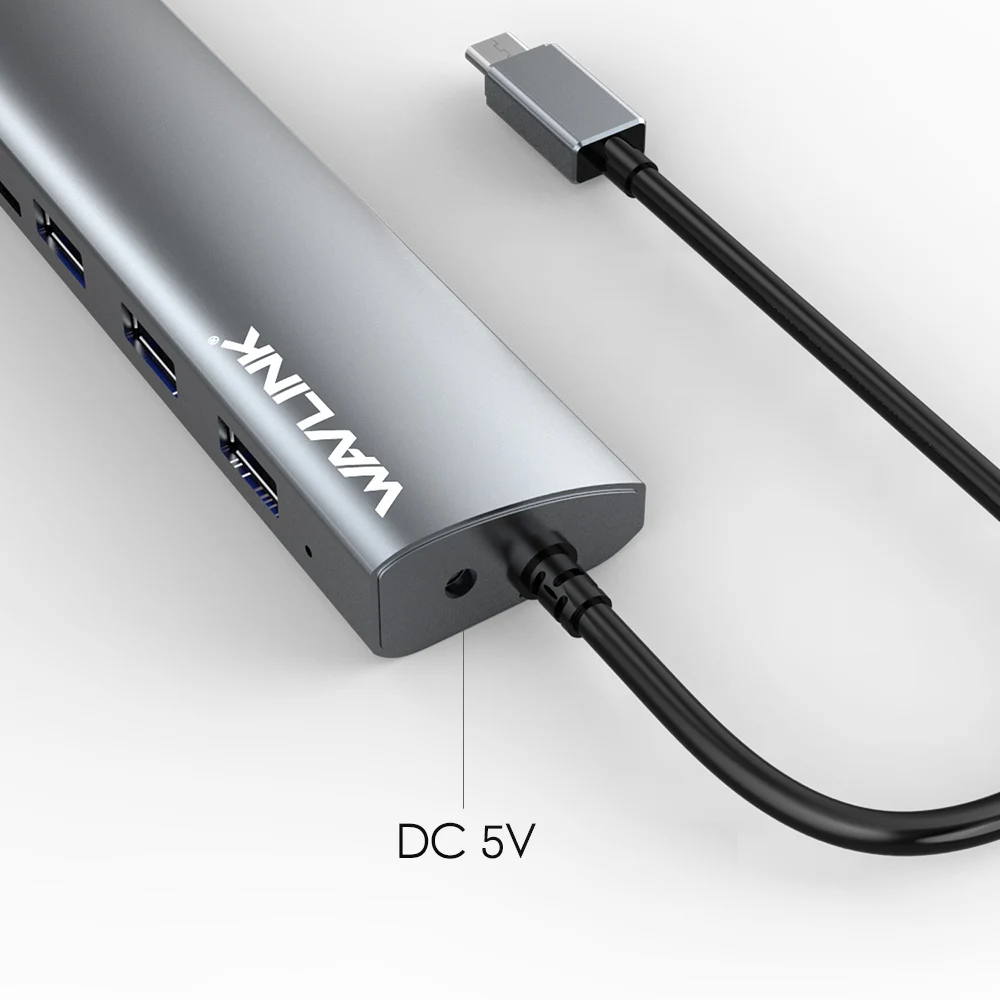 Wavlink USB-C USB C HUB 5 in 1 Type C Adapter Hub to 3 USB 3.0 SD/Micro SD TF Card Reader for iMac Laptop PC Accessories USB HUB