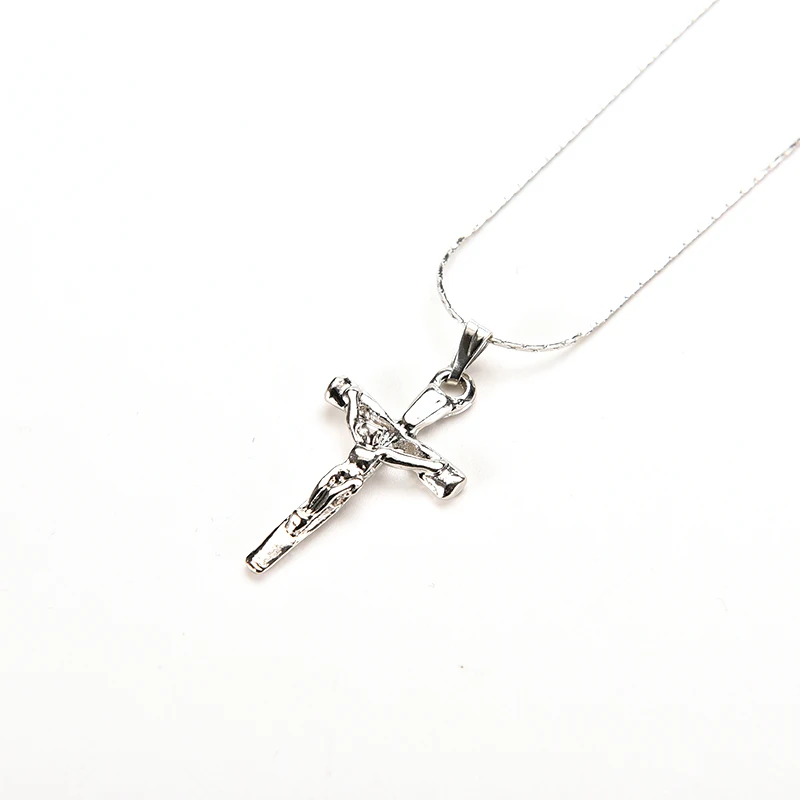 

Vintage Stainless Steel Sliver Chain Cross Pendant Necklace Women Girl Kids,Mini Charm Pendant Jewelry Crucifix Christian