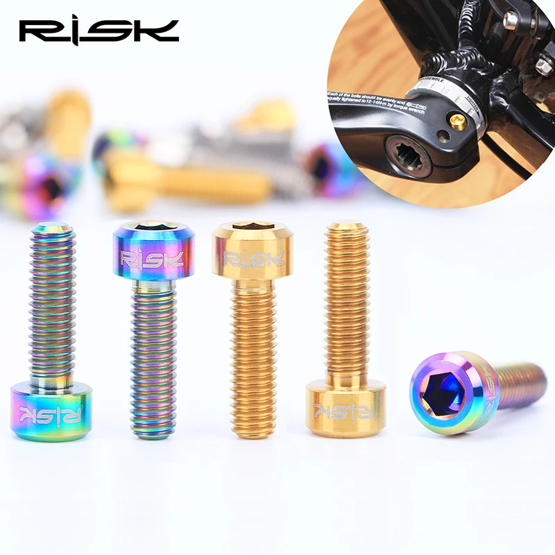 

4pcs M6x20mm Titanium Ti screw Bolts for bicycle Disc Brake Caliper Adapter Mount bicycle parts