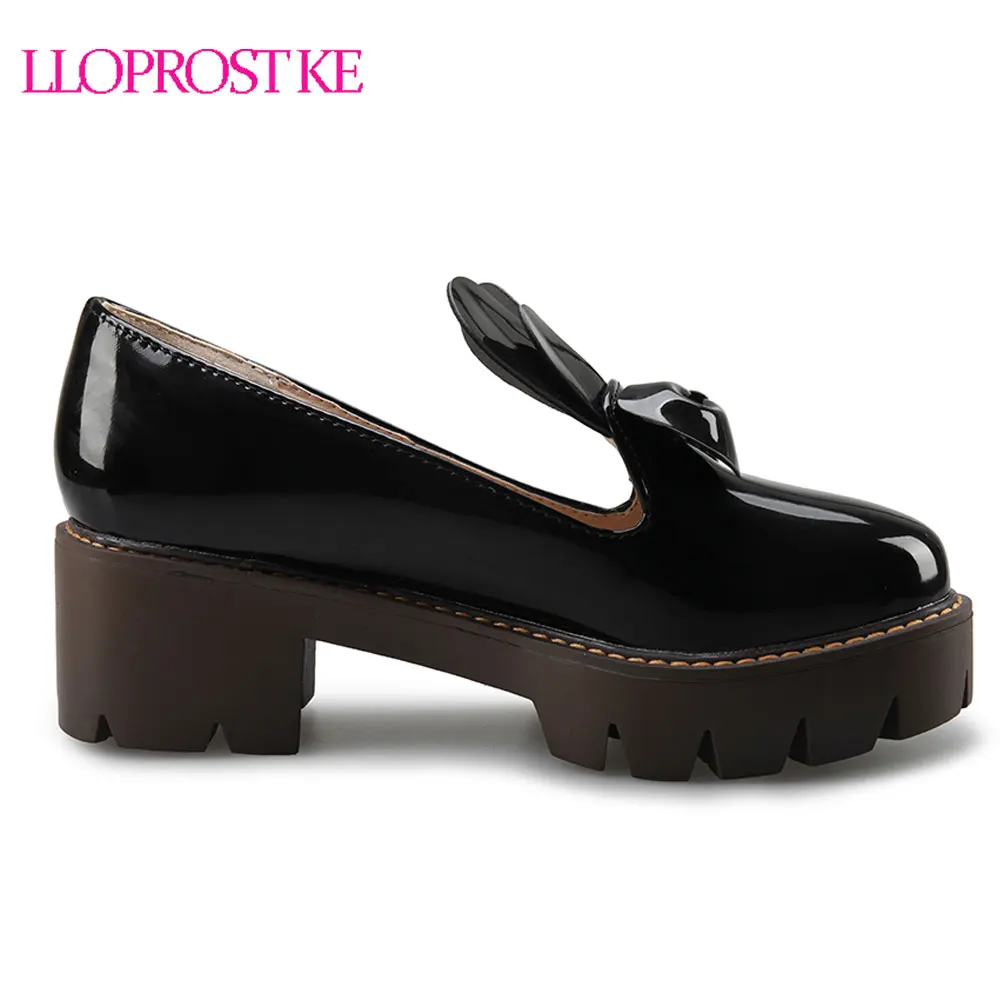 Causales Ke Bombas Negro Rosa Plataforma Lloprost Talón Zapatos Oxfords Mujeres Negro Vestido Otoño Punta Alto yellow pink Redonda Gruesa beige My835 Del Mujer 6AAHTd