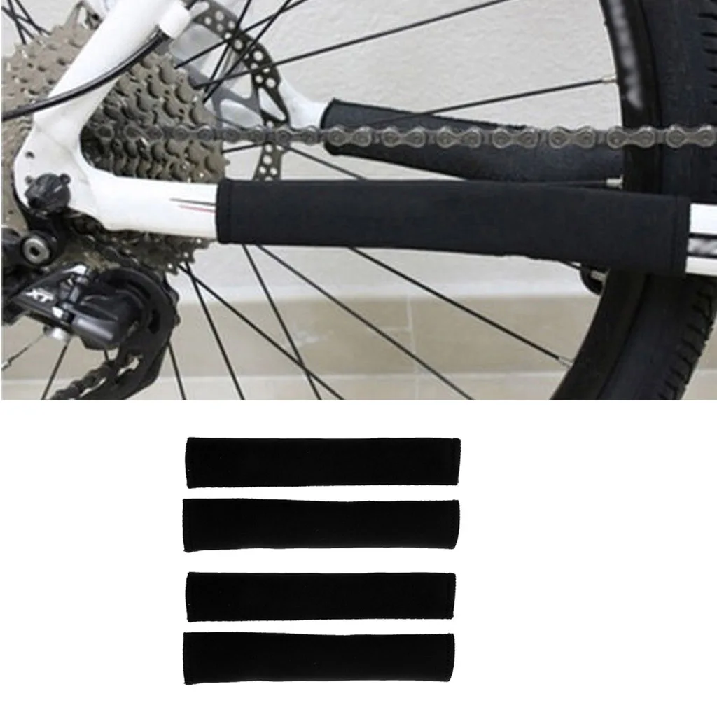 4Pcs Bike Chain Guard Cover Bicycle Accessories Dustproof Cycling Frame Sleeve Chain Protector