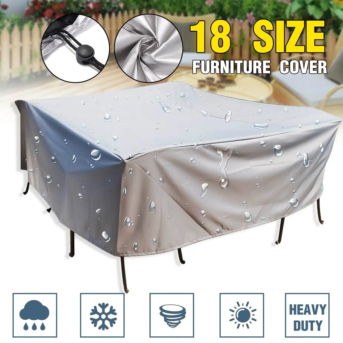 

Oxford Cloth Furniture Dustproof Cover For Rattan Table Chair Sofa Waterproof Rain Garden Outdoor Patio Protective Case