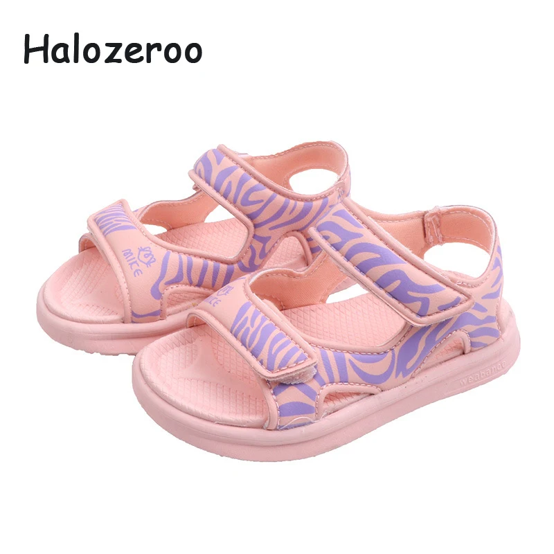 

New 2019 Summer Baby Girls Leopard Shoes Children Casual Sandals Toddler Beach Sandals Boys Fashion Brand Sandals Pink Sandals