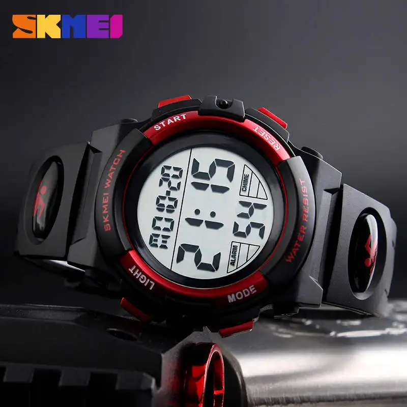SKMEI брендовые Детские часы, светодиодный цифровой многофункциональный водонепроницаемый наручные часы, спортивные часы для детей, для мальчиков и девочек, для плавания