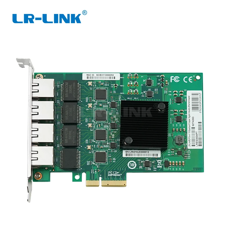 LRES3004PT-PCIe x4 Quad-Port RJ45 Gigabit Ethernet Network Adapter (Intel i210 based)1
