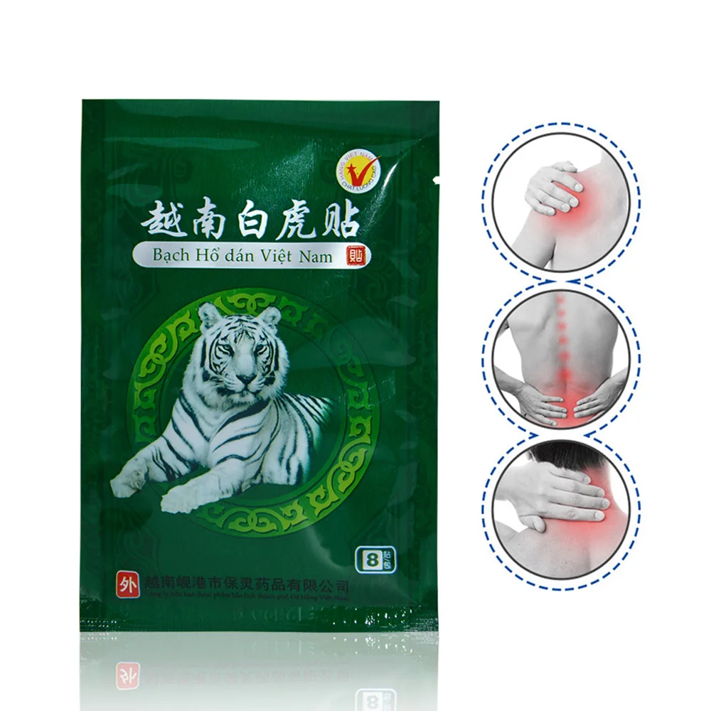 

Sumifun 8Pcs Vietnam White Tiger Muscle Relaxation Capsicum Herbs Medical Plaster Joint Pain Killer Back Neck Body patches C053