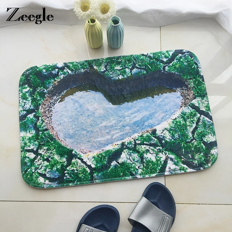 Us 6 97 44 Off Zeegle Modern 3d Painting Living Room Carpets Anti Slip Bedroom Kitchen Floor Mat Outdoor Rugs Front Door Mats Non Slip Doormats In