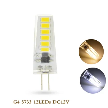 

Energy Saving G4 LED Bulb 6LEDs 12LEDs SMD 5733 DC 12V Corn Candle Light Replace 3W 5W Compact Fluorescent Lamp For Chandelier