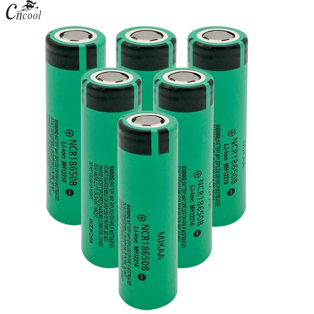 Cncool 6 шт./лот оригинальный ncr 18650 B Перезаряжаемые Батарея 3 7 V 3400 мА/ч NCR18650B