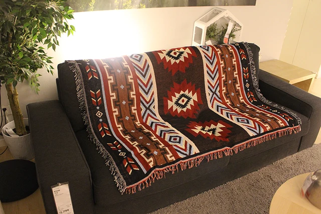Tribal Tapestry Throw Blanket Small Rugs Cotton Polyester Wall Tribal Tapestry Throw Blanket Small Rugs Cotton Polyester Wall Hanging Kilim Geometric Ethnic Sofa Cover Beach Towel