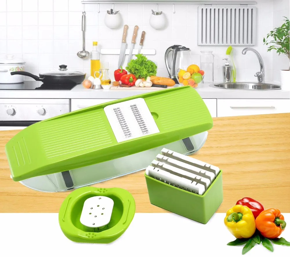 Mandoline Slicer Manual Vegetable Cutter with 5 Blades Vegetable Fruit