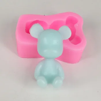 

BK1057 bear silicone molds cute bear decoration car pendant aromatherapy wax mould gyps molds