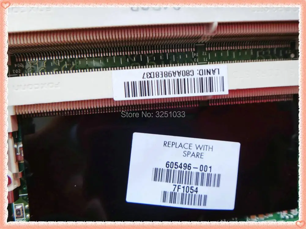 605496-001 ل جناح HP DV7-4000 دفتر ل جناح HP DV7 اللوحة المحمول DDR3
