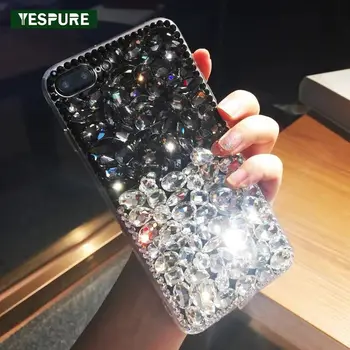 

YESPURE Luxury Glitter Shinning Full Diamond Girl Back Cover Phone Case For Iphone 6 Plus Accesorios Para Celular