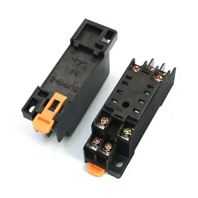 

2pcs PYF08A DIN Rail Mounted Power Relay Socket Base Holder for HH52P