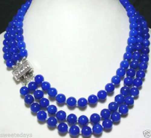 

ddh001405 Charming 3row Jewelry lapis lazuli necklace
