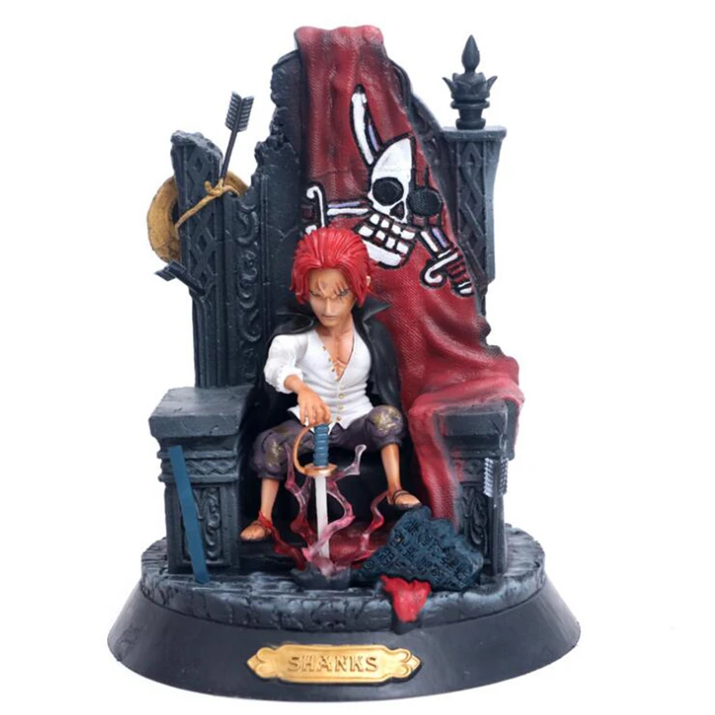 

Shanks Model action toy anime One Piece figrue model sitting Ver. painted collectible figures toys kids gift F7531