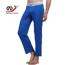 WJ Брендовое Мужское нижнее белье, сексуальные мужские теплые штаны, мужские длинные прямые легкие зимние штаны для сна для мужчин