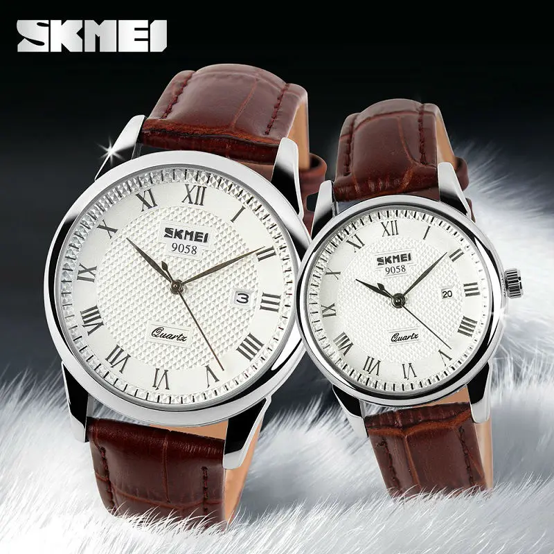 Мужские кварцевые наручные часы люксовый бренд кожа Бизнес повседневные модные часы мужские часы водонепроницаемые SKMEI Relogio Masculino Relojes