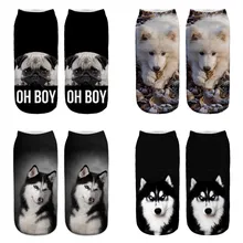 Dreamlikelin 1 пара 3D каваи собаки бульдог хаски собака самоед мама Смешные животные носки унисекс лодыжки носки