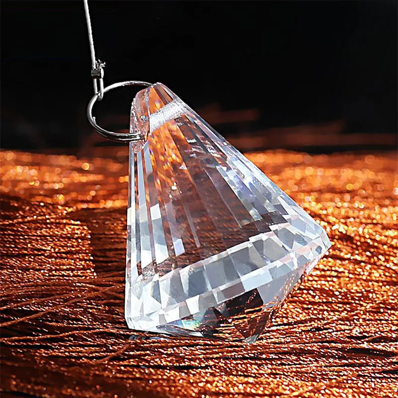 

30/40mm Crystal Diamond Ball Pendants Glass Chandelier Parts Prism Lighting Beads Curtain DIY Crafts Home Decor Hanging Ornamet