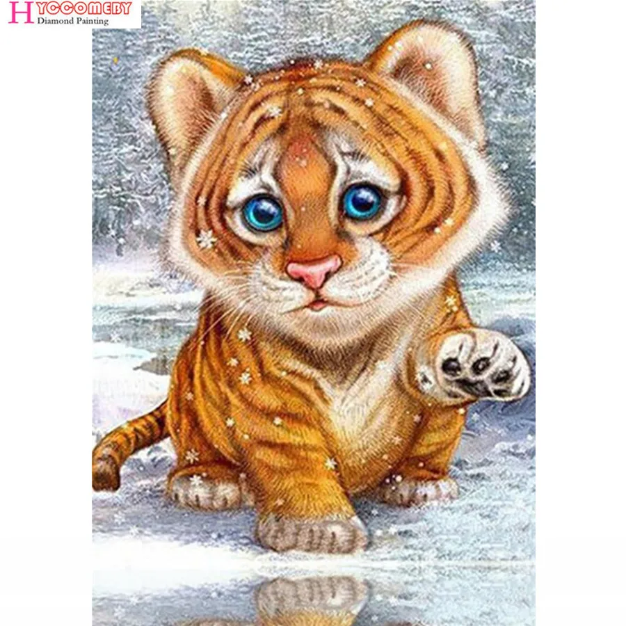

Cute Tiger Diamond Mosaic Cross Stitch Needlework Crafts DIY Animal Pattern Diamond Embroidery Handmade Gift