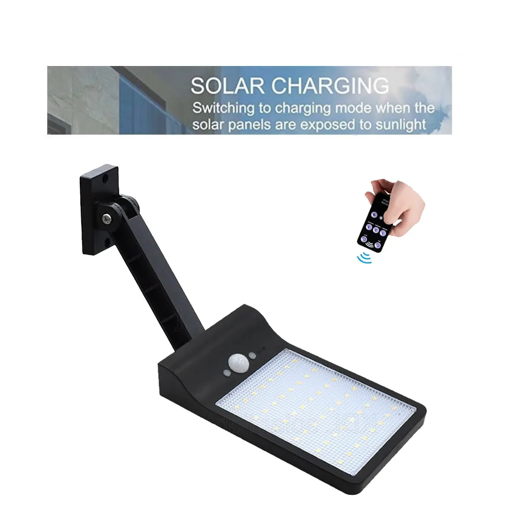 

remote control rotate bracket solar street light 48 LED Solar Lights Outdoor Waterproof Motion Sensor Solar Wall Light For Garde