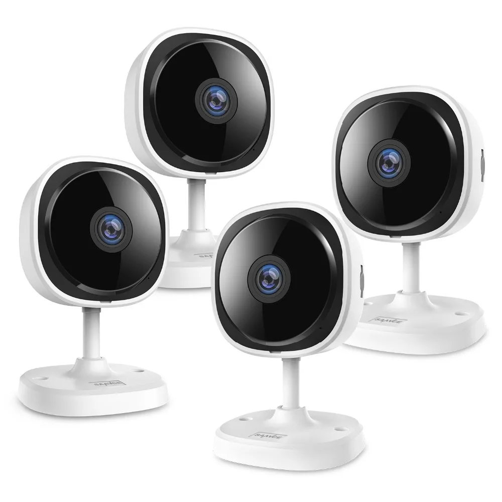 SANNCE 4Pieces HD 1080P Fisheye IP Camera 2MP Wireless Wifi Mini Baby Monitor Night Vision IR Cut Wi-Fi Home Security Camara