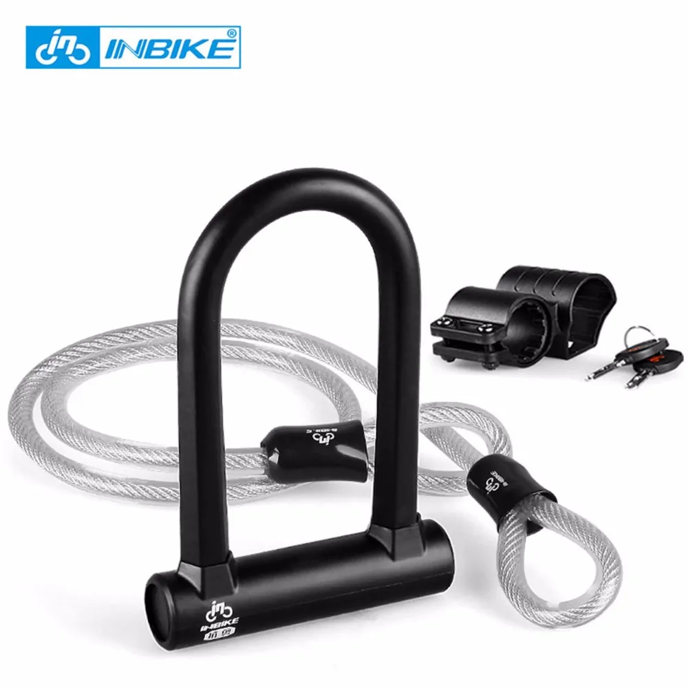 

MTB Road Bike Bicycle Lock Waterproof Anti Theft Stainless Steel Cable Set Motorcycle Electric U-lock Bicycle Accessories