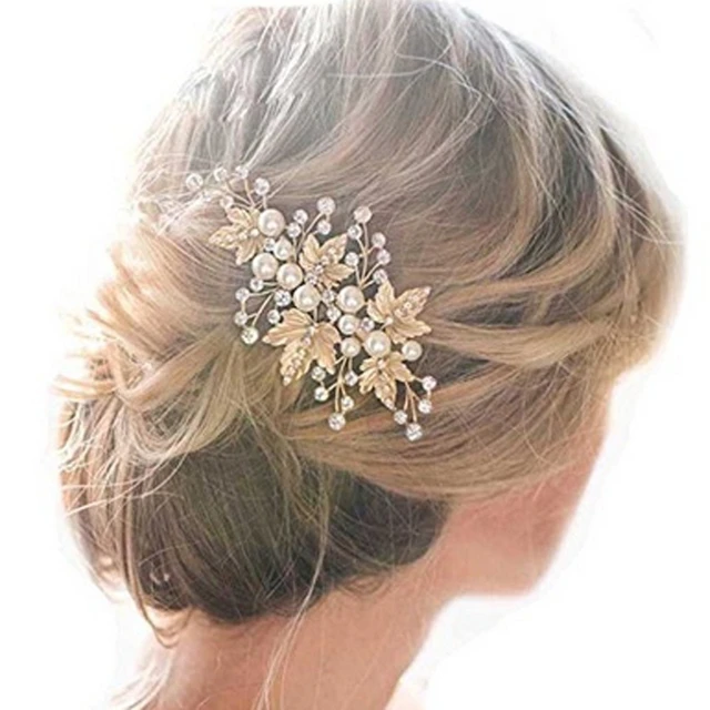 Javrick 2pcs Bride Hair Clips Wedding Rhinestone Alloy Accessories Javrick 2pcs Bride Hair Clips Wedding Rhinestone Alloy Accessories Jewelry Bridal Pins