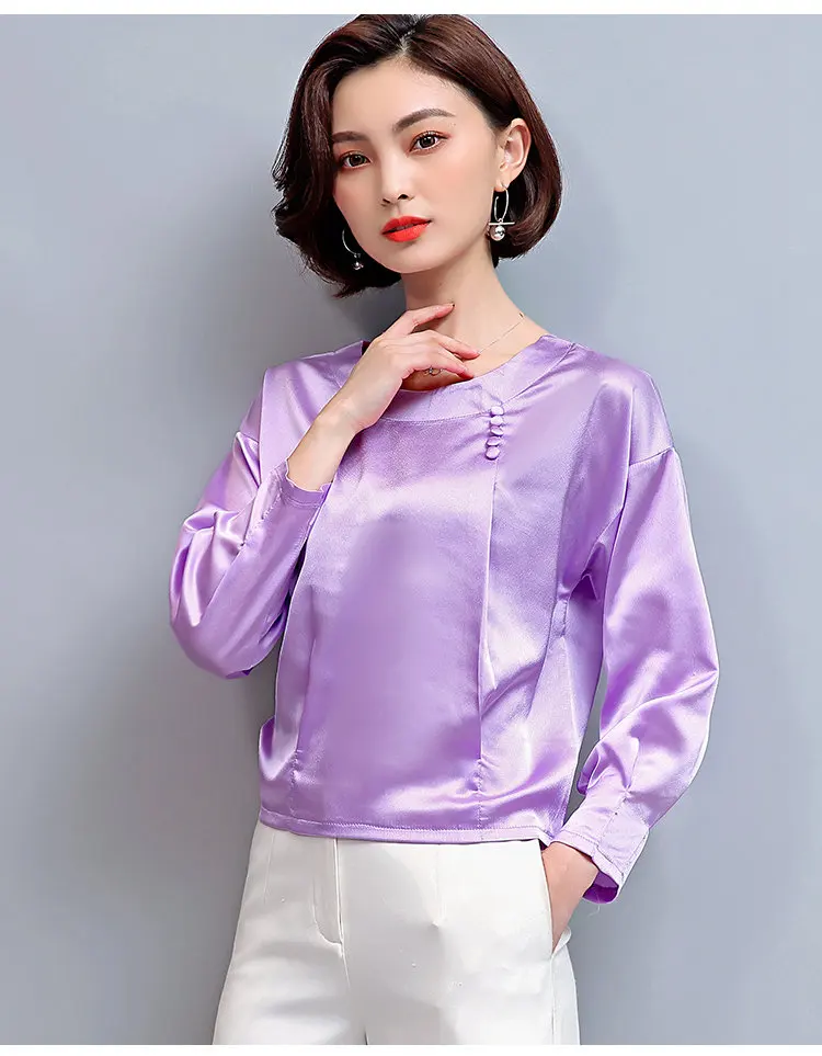 7 Colors New Winter Autumn Slik Blouse Women 2019 Long Sleeve Plus Size Shirts Femme Tops Fashion Casual Chiffon Blusas Mujer (10)
