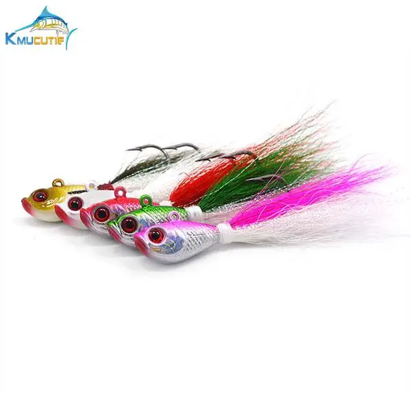 

6pcs/pack mixed color random sent 7g- 1/4oz bucktail jig fishing lure