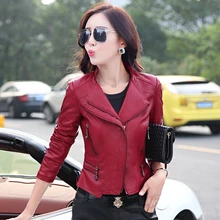 2016 Autumn And Winter Leather Jacket Women Slim Plus Size 5XL Women’s Leather Clothing Coat Short Design Leather Coat Lady A725