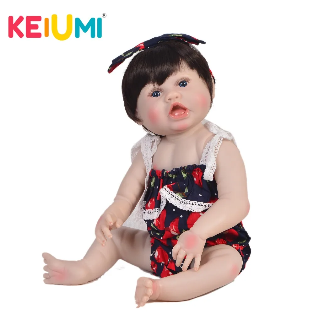 

Fashion 23 Inch Baby Alive Girl Doll Realistic 55 cm Silicone Full Body Babies Doll Reborn Toy For Kids Christmas Gift Can Bath