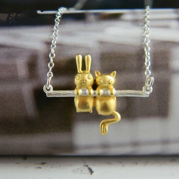 

LBLS Silver Necklace Initial Handmade Antique Animal All 925 Sterling Necklace Pendants Suspensions Women's Jewelry New Year