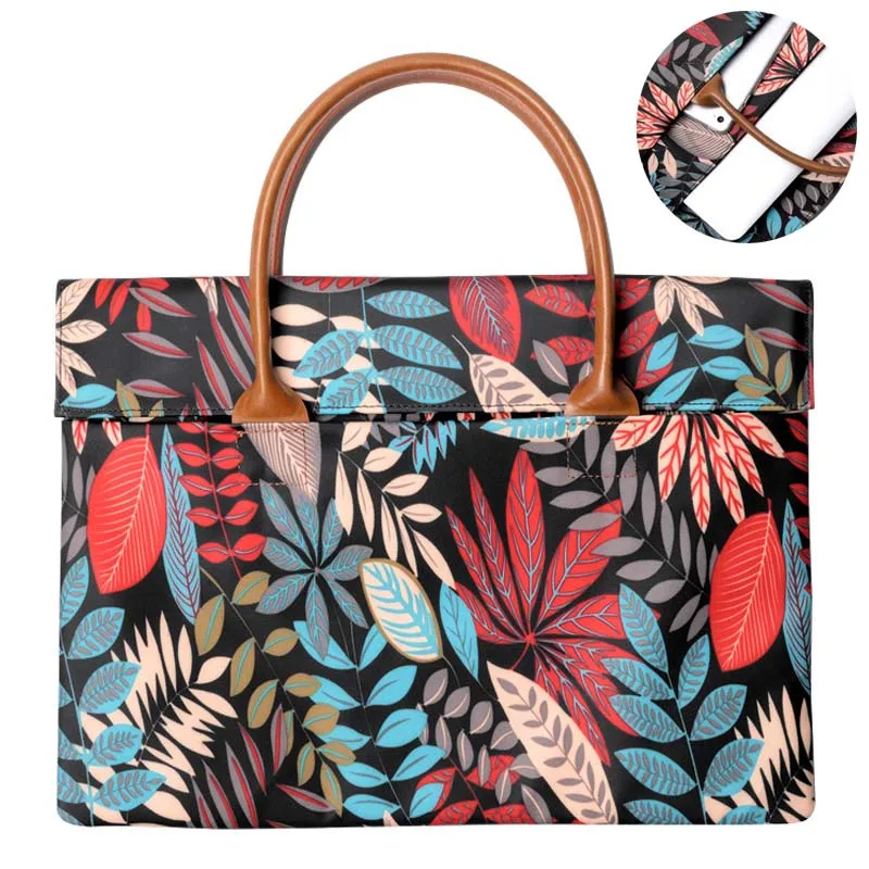 11 13 15.4 15.6 Laptop Bag Floral Series Portable KUMON Laptop Briefcase Bag Women for Macbook