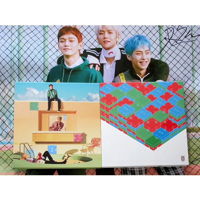 Подписанный вручную EXO-CBX альбом с автографом цветущие дни CD+ Фотокнига k-pop 042018A