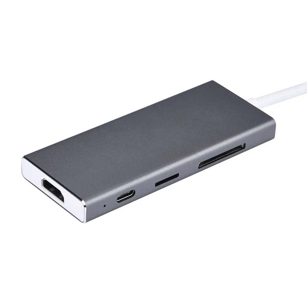 CARPRIE usb хаб Зарядное устройство Usb C концентратор Type адаптер 7 в 1 USB док станция с 4K