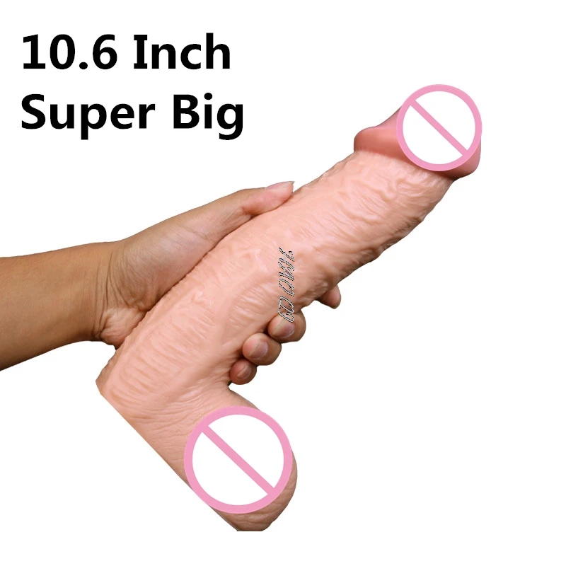 10,6 дюймов супер большой размеры Реалистичные дилдо большой пенис реальный фаллоимитатор вибратор для взрослых гей интимные игрушки для