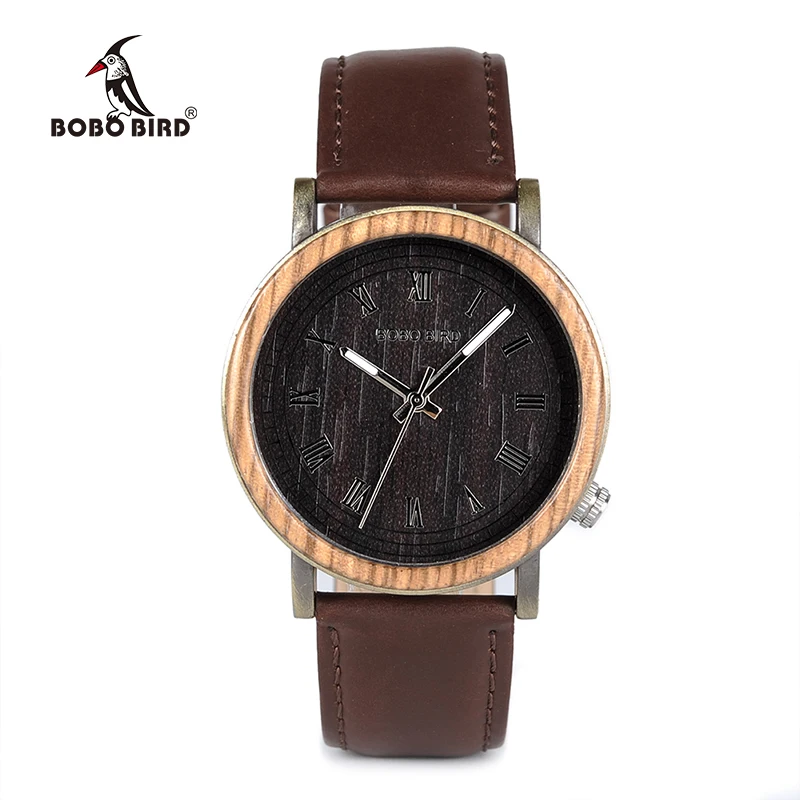 BOBO BIRD Mens Bamboo Wooden Watch erkek kol saati wood wrist watches men Stainless Steel Case Leather Band BOBO BIRD Mens Bamboo Wooden Watch erkek kol saati wood wrist watches men Stainless Steel Case Leather Band