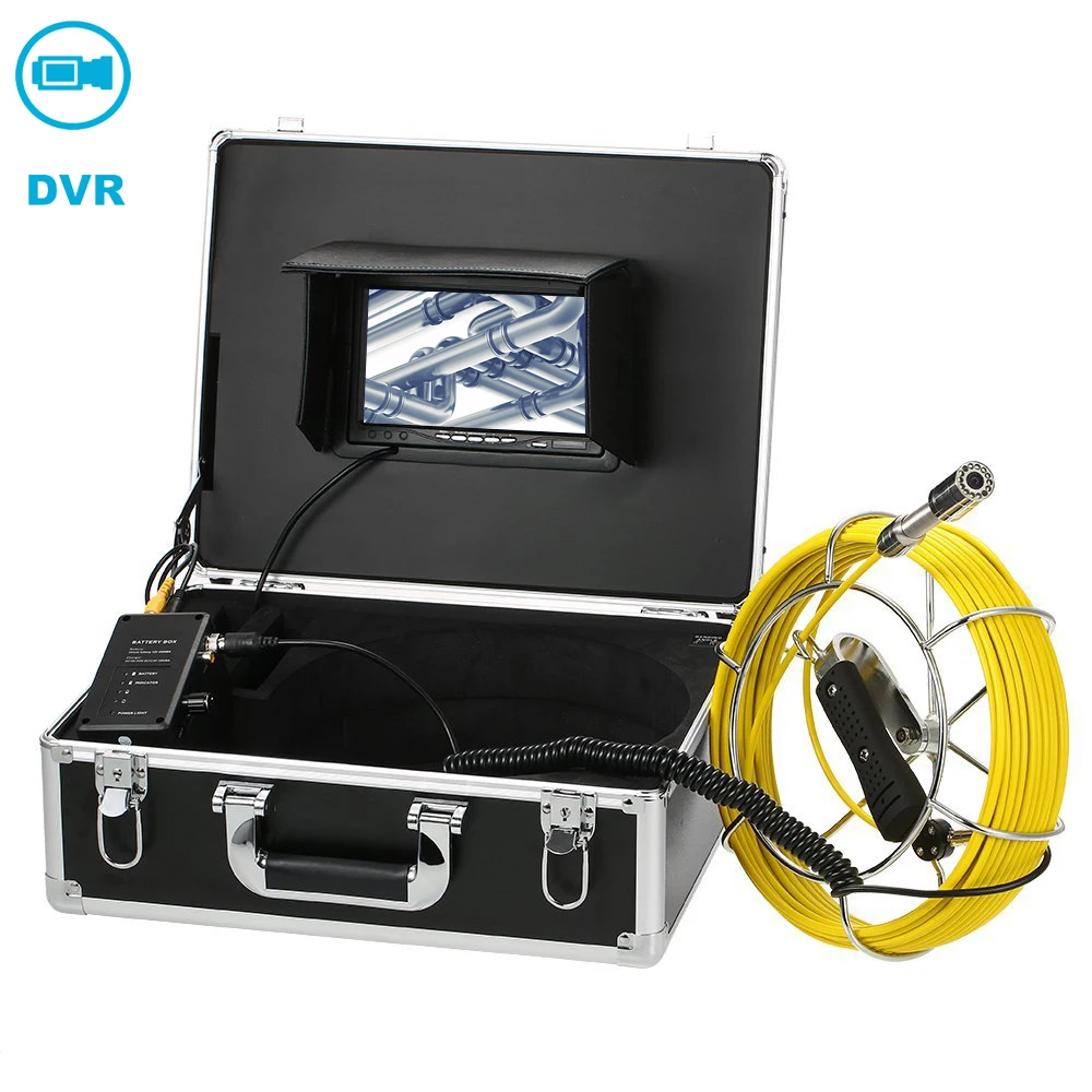 20m Sewer Pipe Waterproof Camera Pipeline Drain Inspection System 7